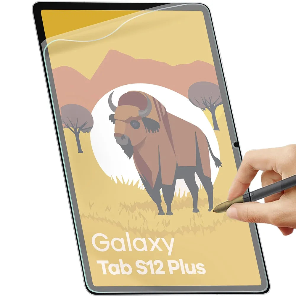 Papierimitationsfolie für Galaxy Tab S12 Plus, Bizon Tab Film Papirus Duo, 2 Stück (5/5)