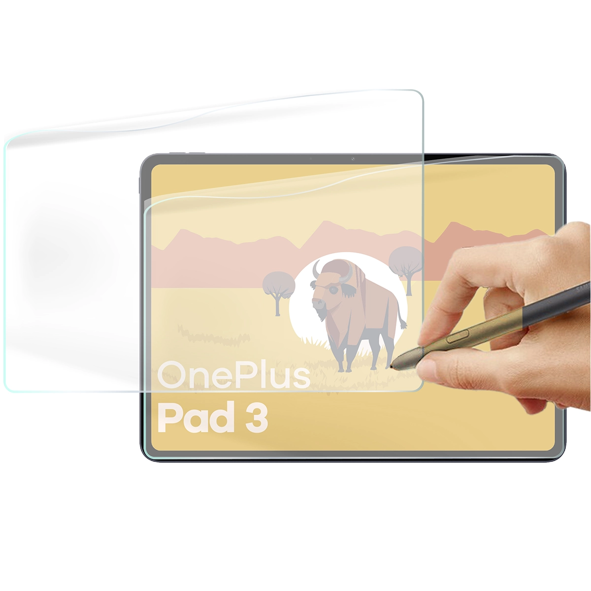 Papierimitationsfolie für OnePlus Pad 3 / 2 Pro / OPPO Pad 4 Pro Bizon Film Tab Papirus Duo, 2 Stück