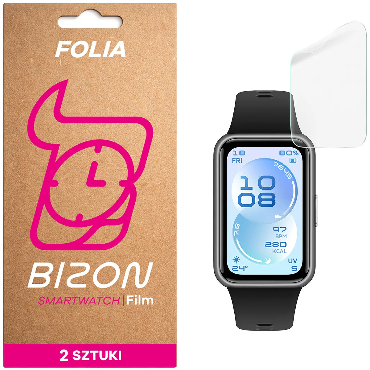 Hydrogel Folie für den Bildschirm für Huawei Band 11 / 11 Pro, Bizon Watch Film Hydrogel Duo, 2 Stück