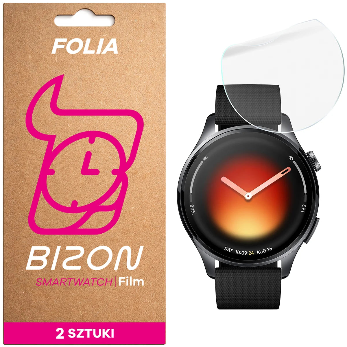 Hydrogel Folie für den Bildschirm für Xiaomi Watch 5, Bizon Watch Film Hydrogel Duo, 2 Stück