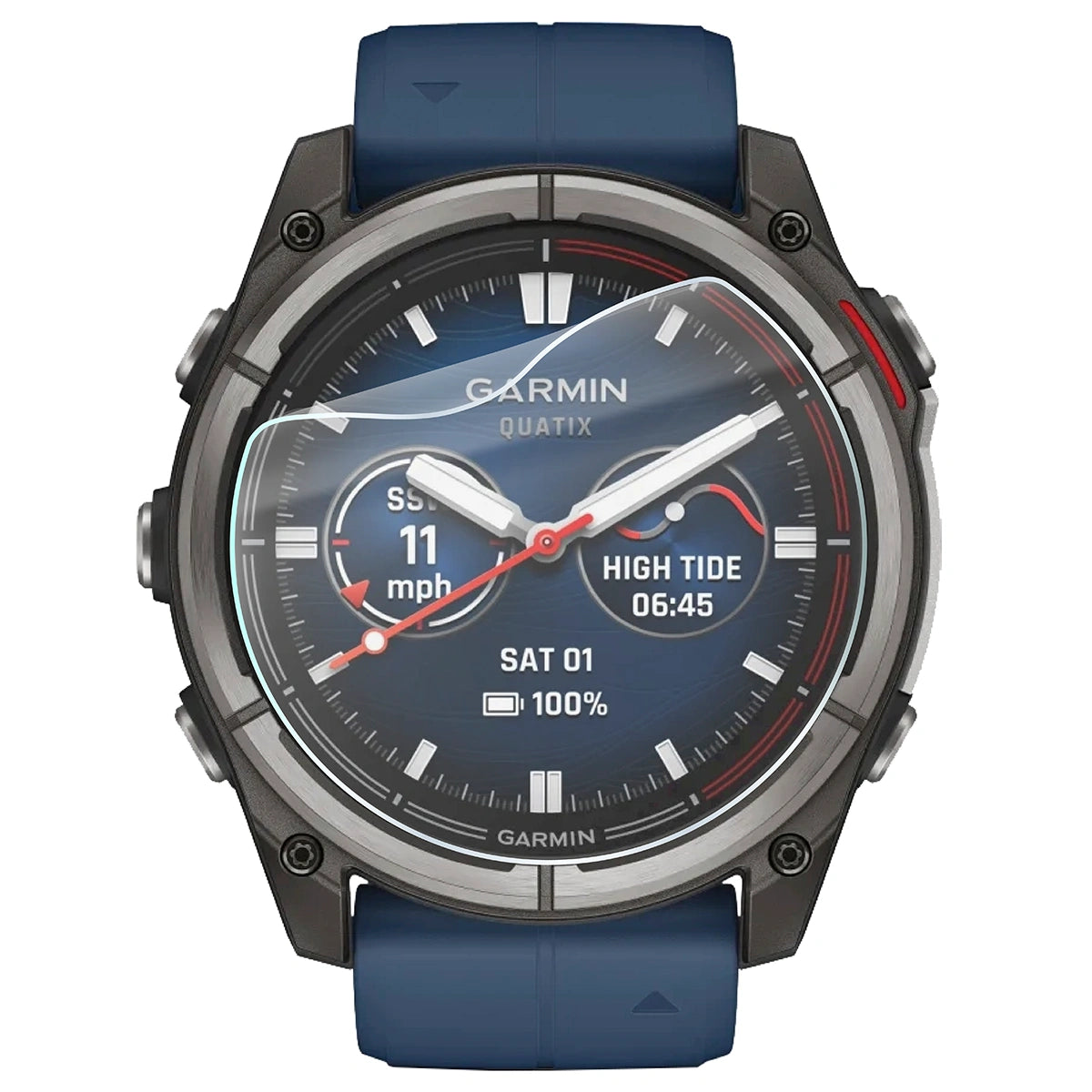 Hydrogel Folie für den Bildschirm für Garmin Quatix 8 Pro 47 mm, Bizon Watch Film Hydrogel Duo, 2 Stück