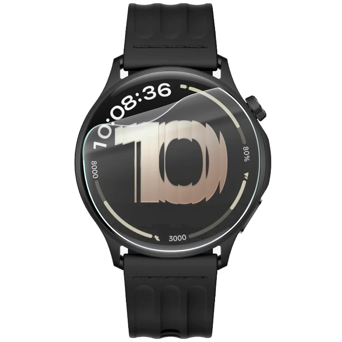 Hydrogel Folie für den Bildschirm für OnePlus Watch Lite 45 mm / Oppo Watch S 45 mm, Bizon Watch Film Hydrogel Duo, 2 Stück