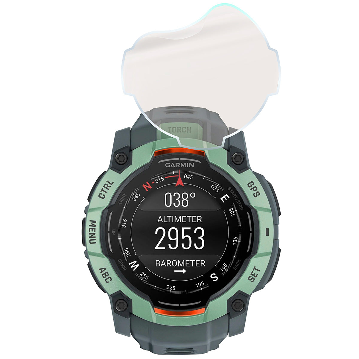 Matte Folie für Garmin Instinct 3 50 mm, Bizon Watch Film Sun Duo, 2 Stück