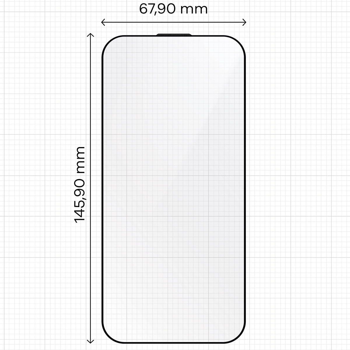 Gehärtetes Glas mit Rahmen zum einfachen Auftragen für iPhone 17, Bizon Glass Aplikator, 2 Stück