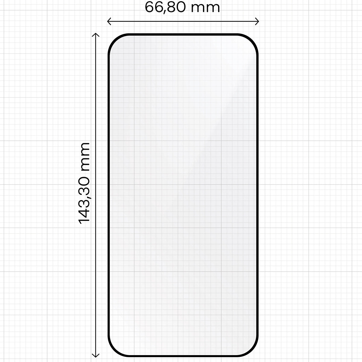 Gehärtetes Glas mit Rahmen zum einfachen Auftragen für iPhone 15 Pro, Bizon Glass Aplikator, 2 Stück