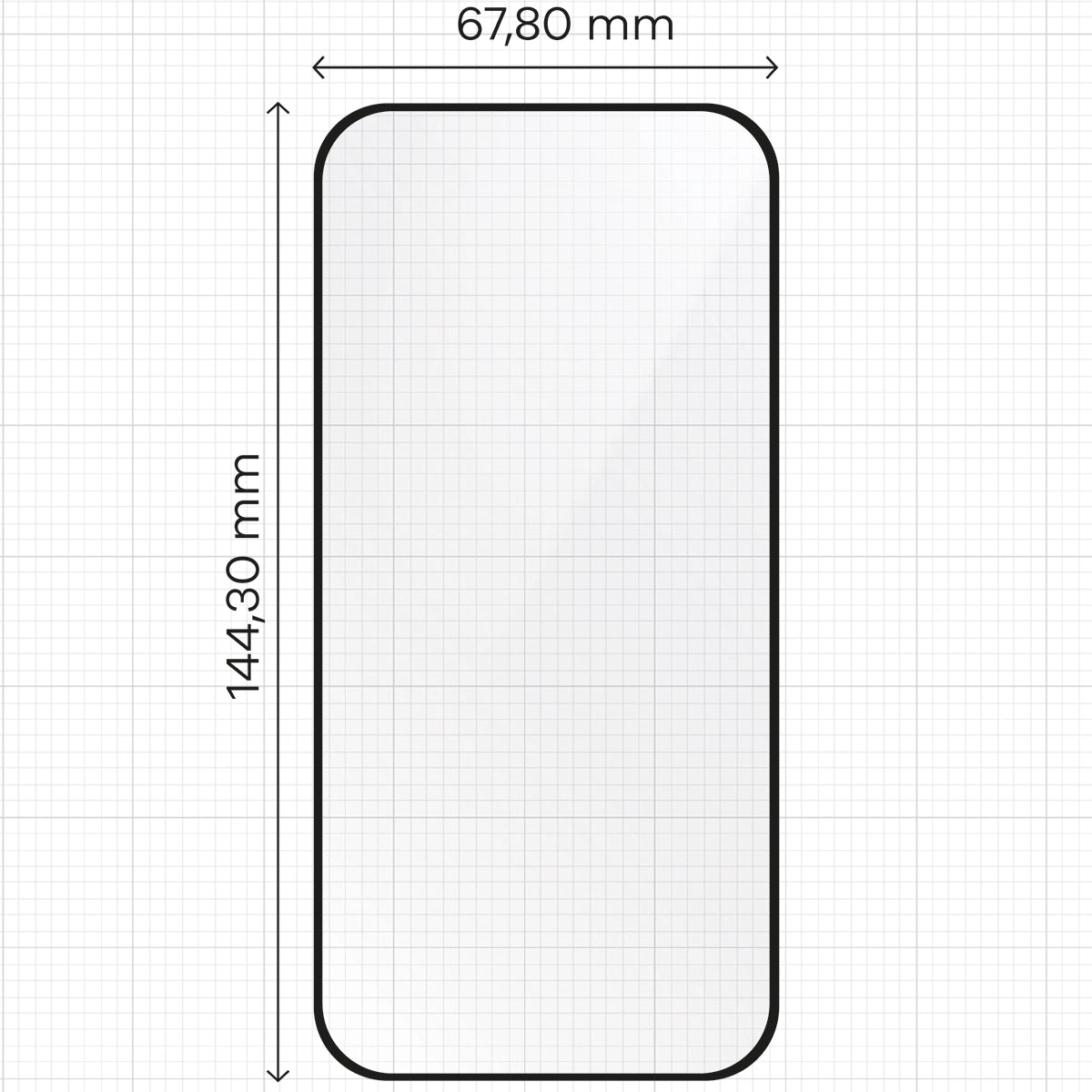 Gehärtetes Glas mit Rahmen zum einfachen Auftragen für iPhone 16, Bizon Glass Aplikator, 2 Stück