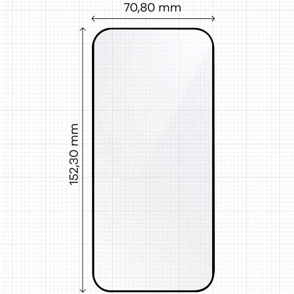Gehärtetes Glas mit Rahmen zum einfachen Auftragen für iPhone Air, Bizon Glass Aplikator, 2 Stück