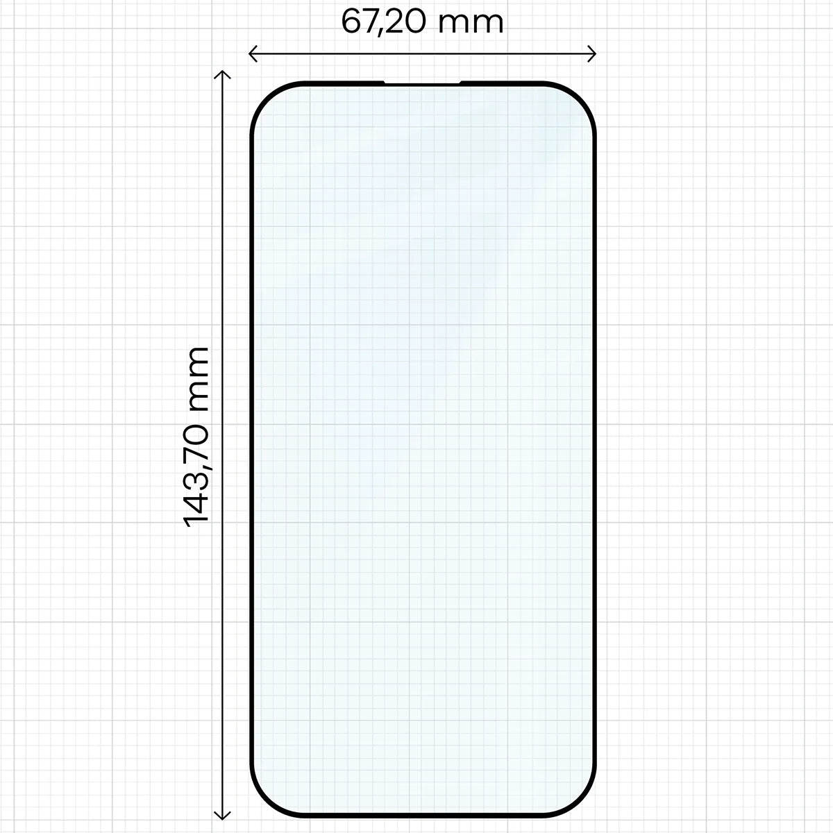 Gehärtetes Glas mit Applikationsrahme für iPhone 15 Pro, Bizon Glass Aplikator Edge, 1 Set