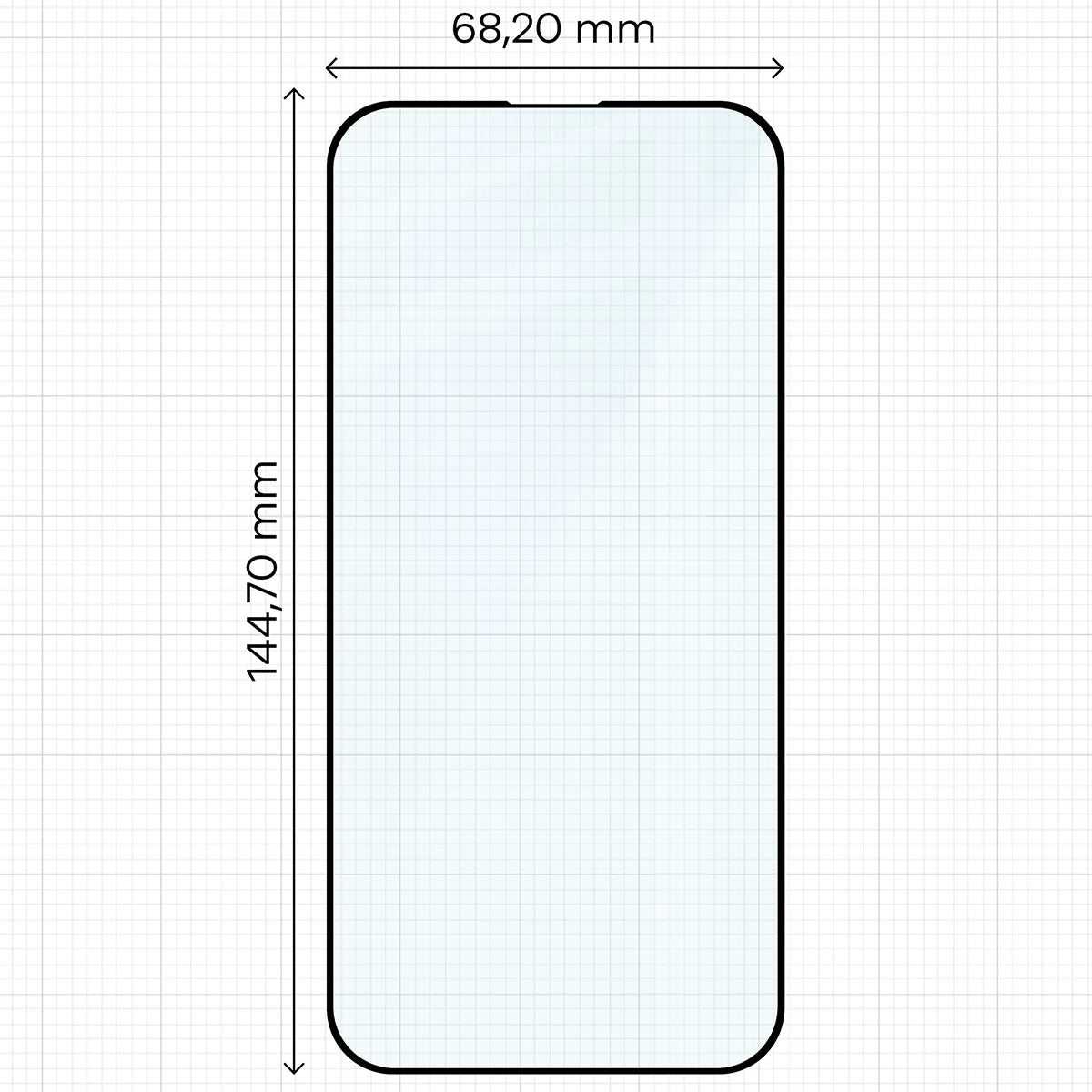 Gehärtetes Glas mit Applikationsrahme für iPhone 15 / 16, Bizon Glass Aplikator Edge, 1 Set
