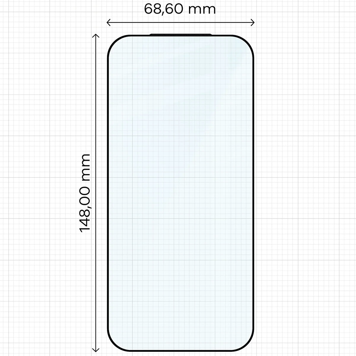 Gehärtetes Glas mit Applikationsrahme für Xiaomi 17, Bizon Glass Aplikator Edge, 1 Set
