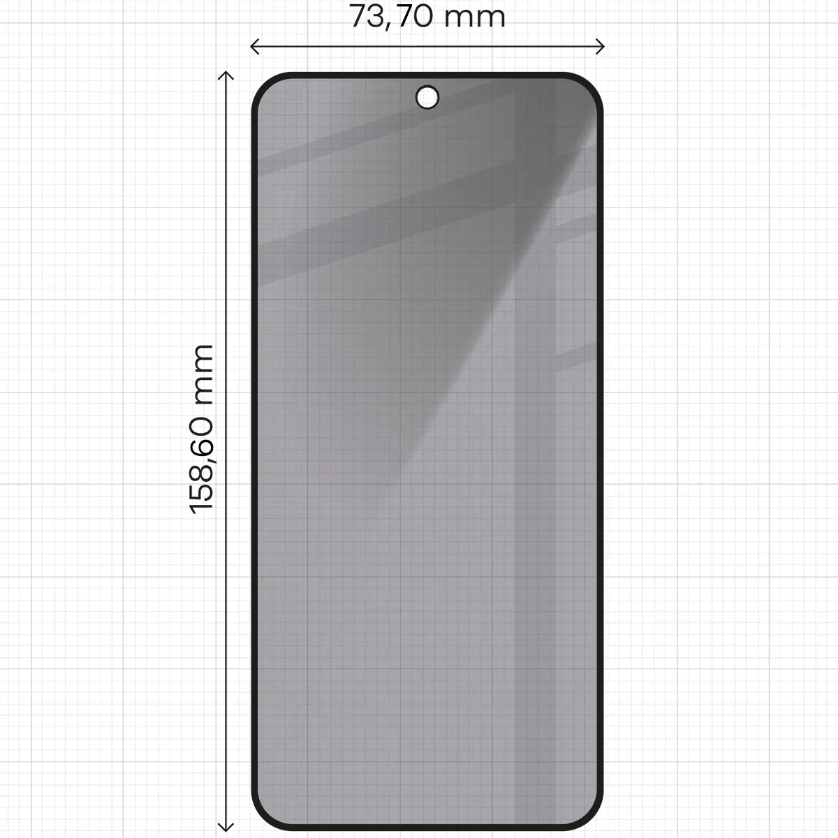 Gehärtetes Glas mit Privatschutzfilter und Applikationsrahmen für Galaxy A36 5G, Bizon Glass Aplikator Shadow, 1 Set