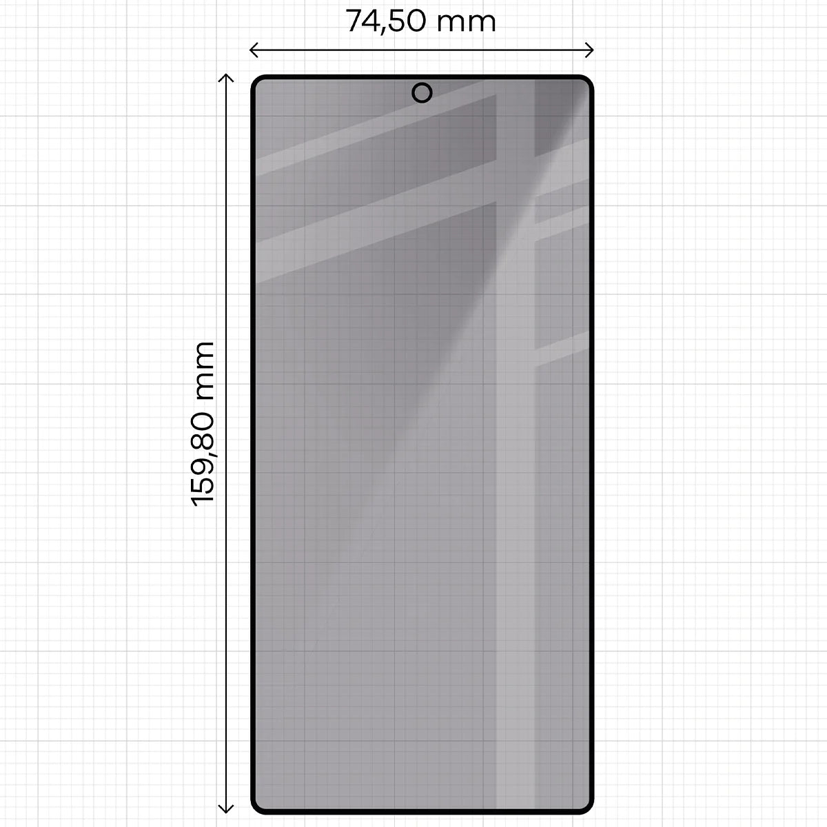 Gehärtetes Glas mit Privatschutzfilter und Applikationsrahmen für Galaxy S25 Ultra, Bizon Glass Aplikator Shadow, 1 Set