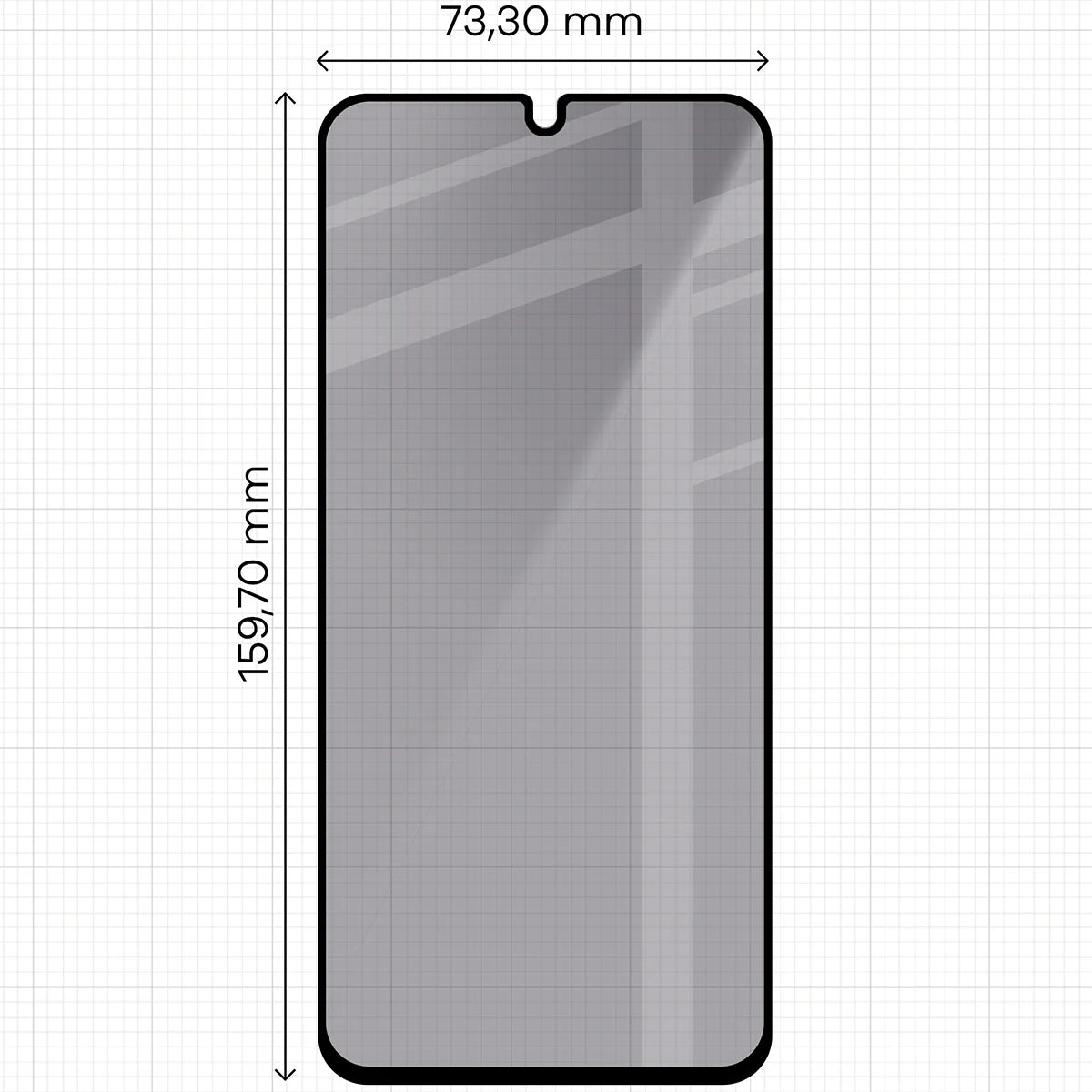 Gehärtetes Glas mit Privatschutzfilter und Applikationsrahmen für Galaxy A16 / A17, Bizon Glass Aplikator Shadow, 2 Sets