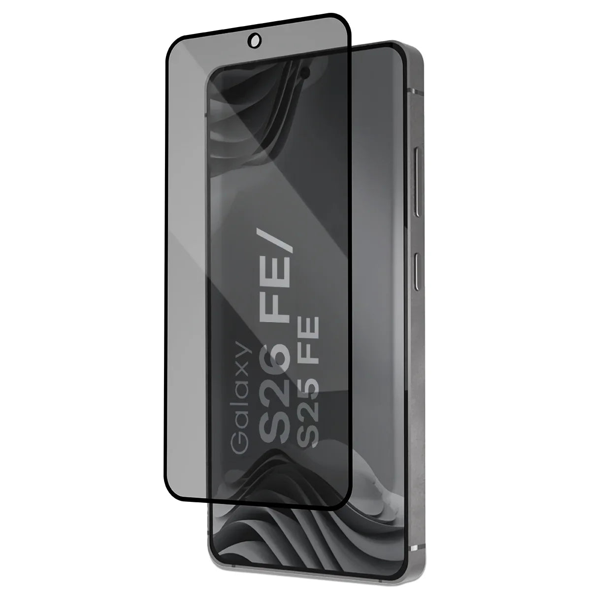 Gehärtetes Glas mit Privatschutzfilter und Applikationsrahmen für Galaxy S26 FE / S25 FE, Bizon Glass Aplikator Shadow, 2 Sets