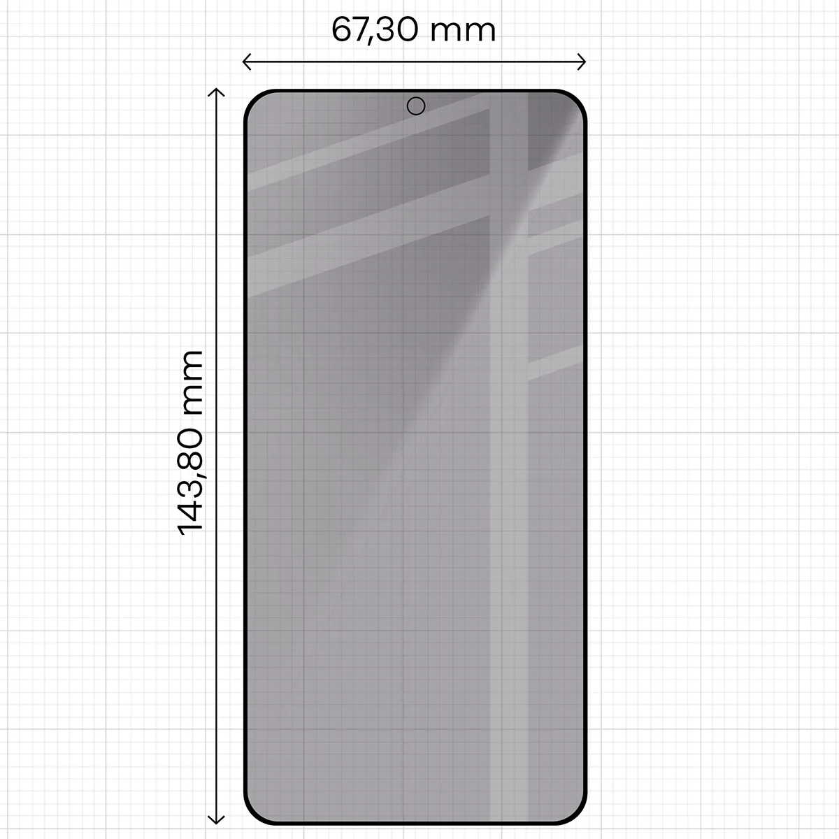 Gehärtetes Glas mit Privatschutzfilter und Applikationsrahmen für Galaxy S25 / S24, Bizon Glass Aplikator Shadow, 2 Sets