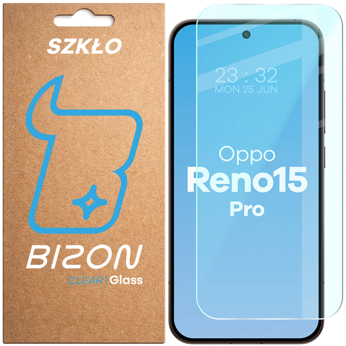 Gehärtetes Glas für Oppo Reno 15 Pro, Bizon Glass Clear