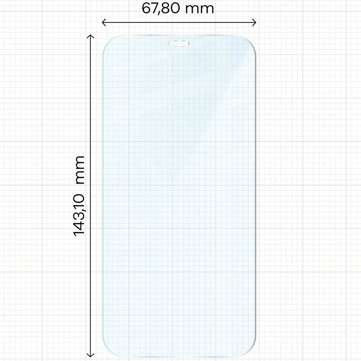 Gehärtetes Glas für iPhone 12 / 12 Pro, Bizon Glass Clear