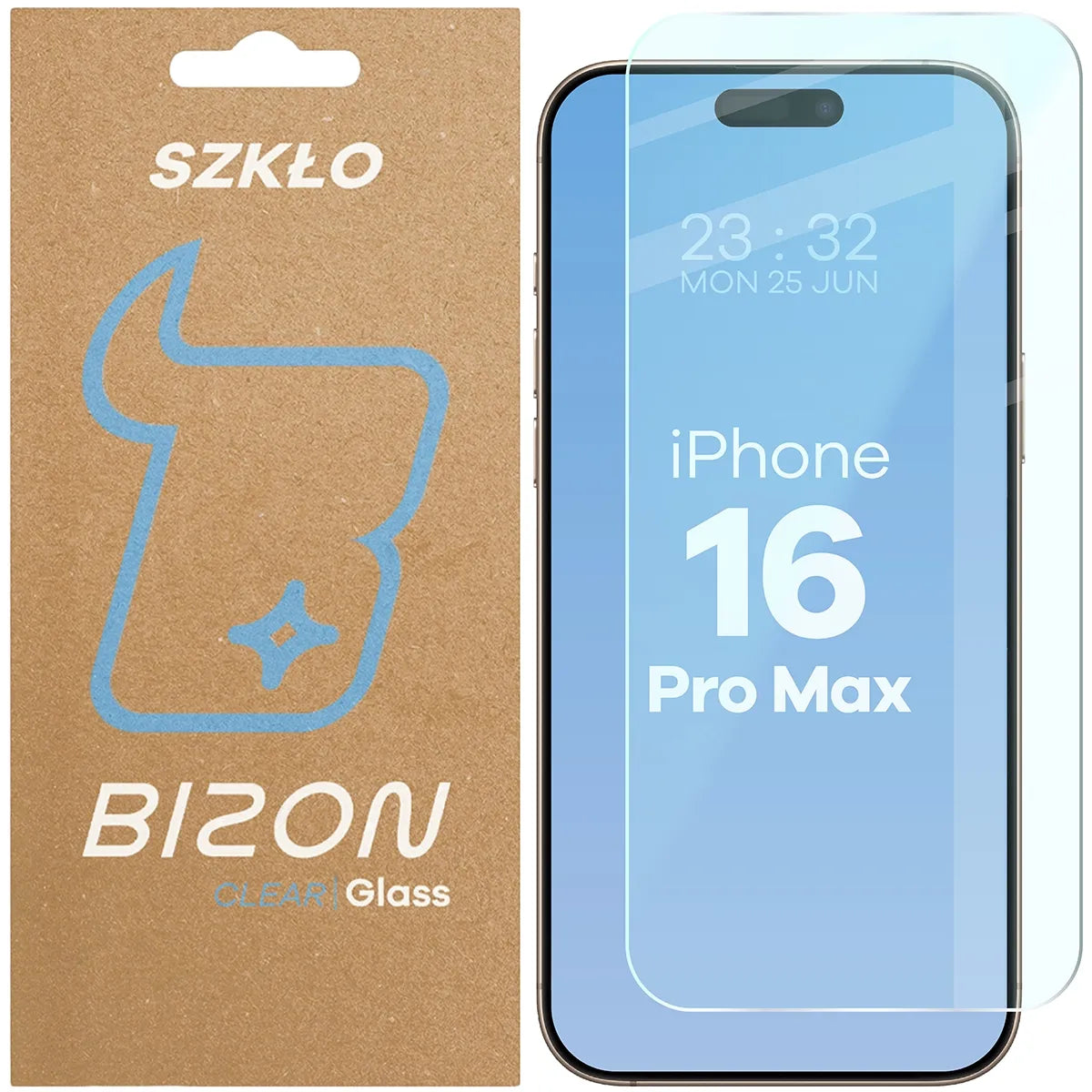 Gehärtetes Glas für iPhone 16 Pro Max, Bizon Glass Clear