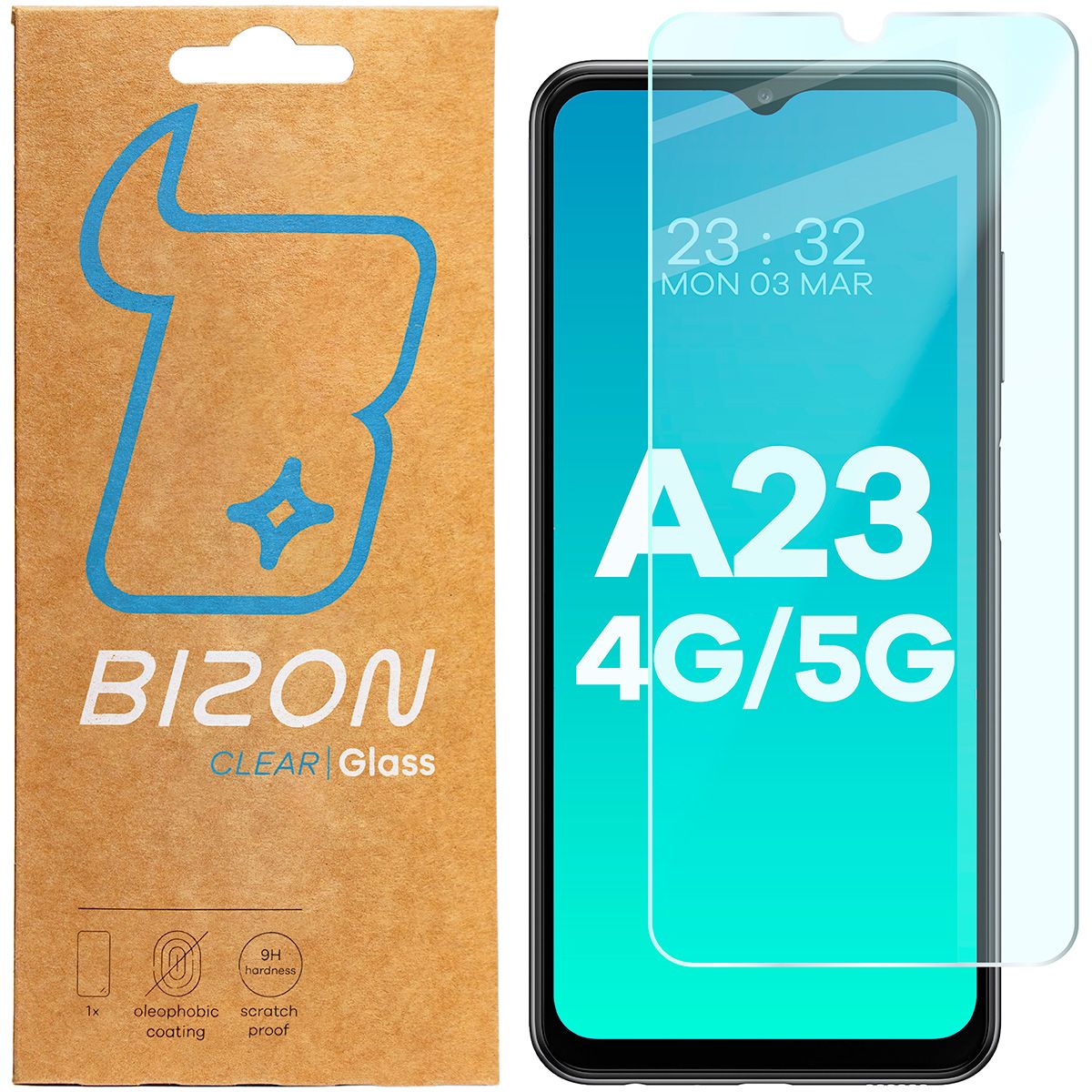 Gehärtetes Glas Bizon Glass Clear für Galaxy A23 4G / 5G