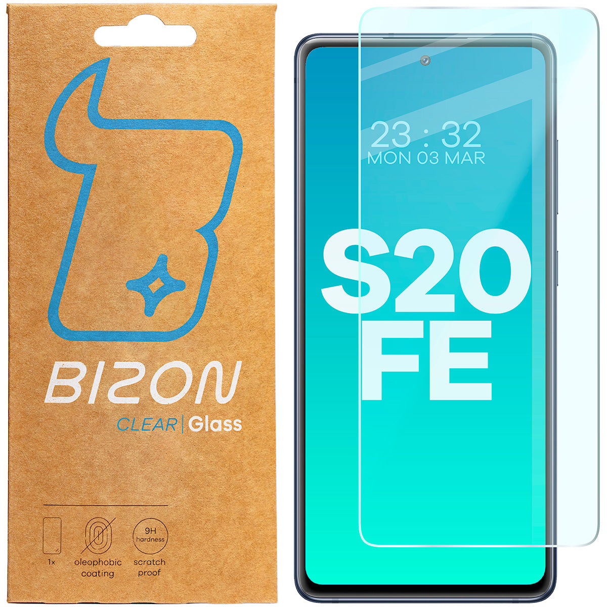 Gehärtetes Glas für Galaxy S20 FE, Bizon Glass Clear