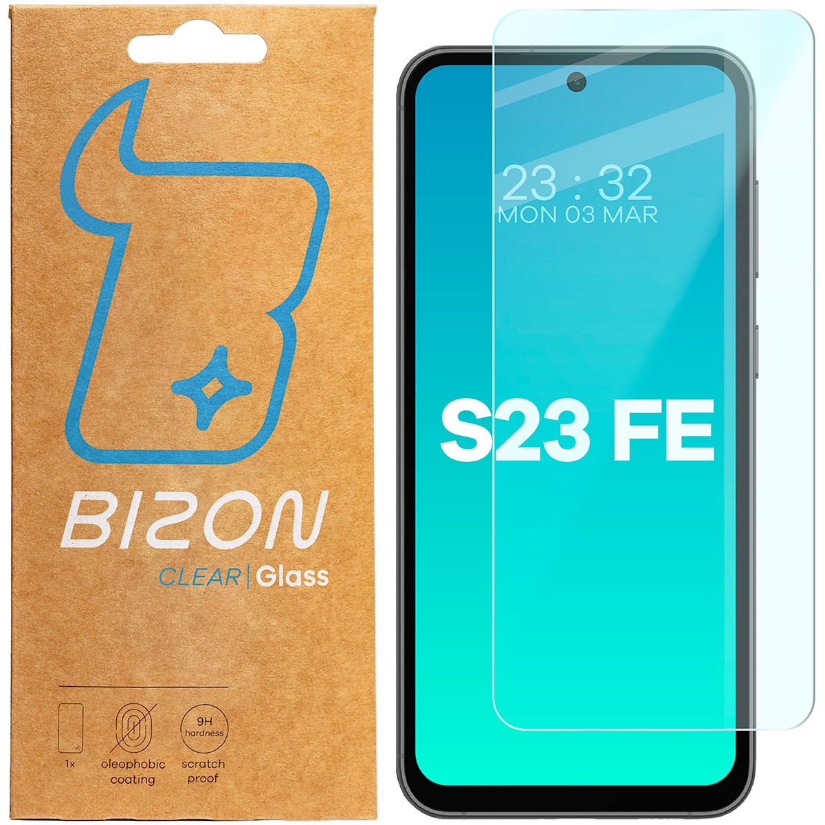 Gehärtetes Glas Bizon Glass Clear für Galaxy S23 FE