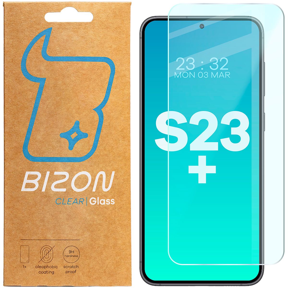 Gehärtetes Glas Bizon Glass Clear für Galaxy S23 Plus