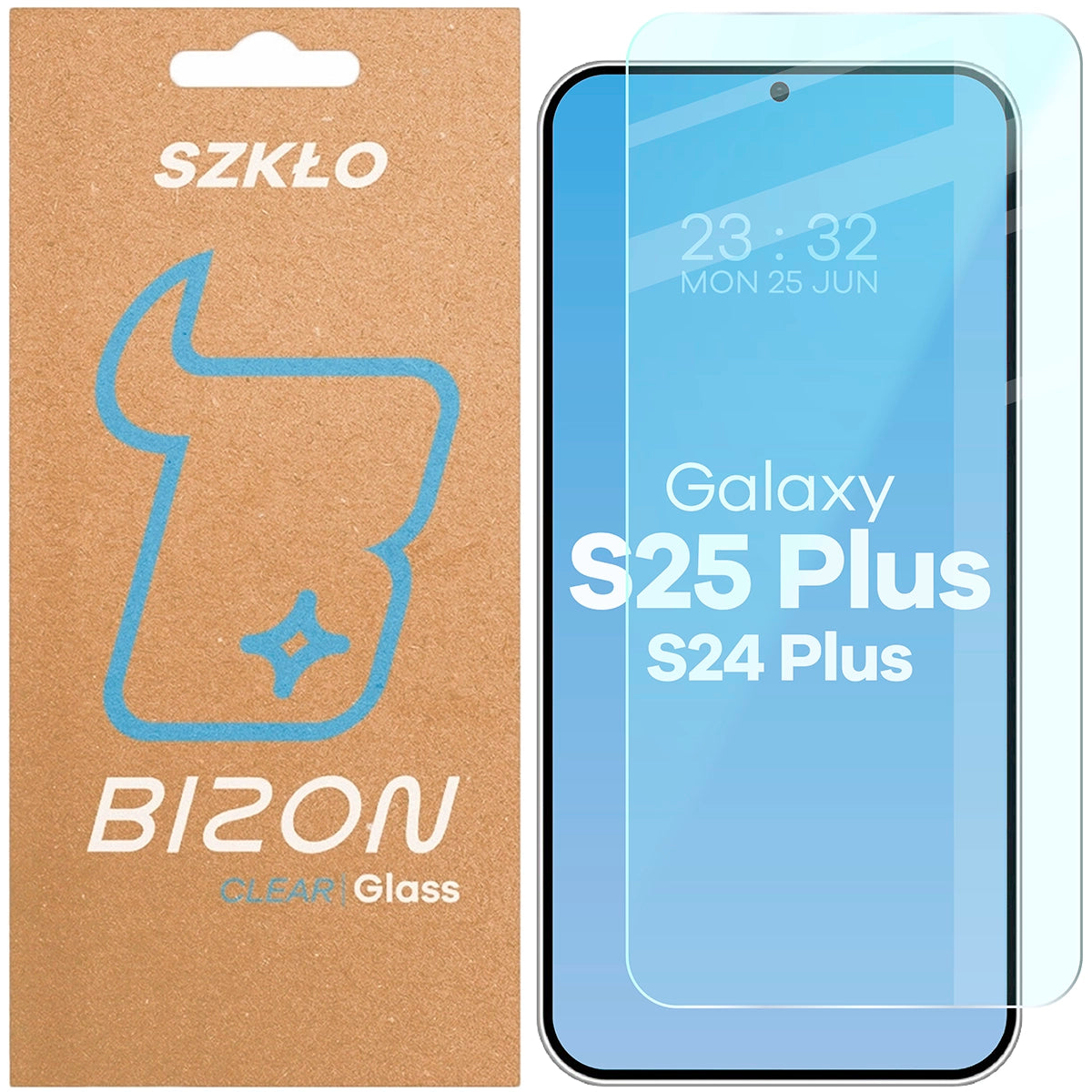 Gehärtetes Glas für Galaxy S25 Plus / S24 Plus, Bizon Glass Clear