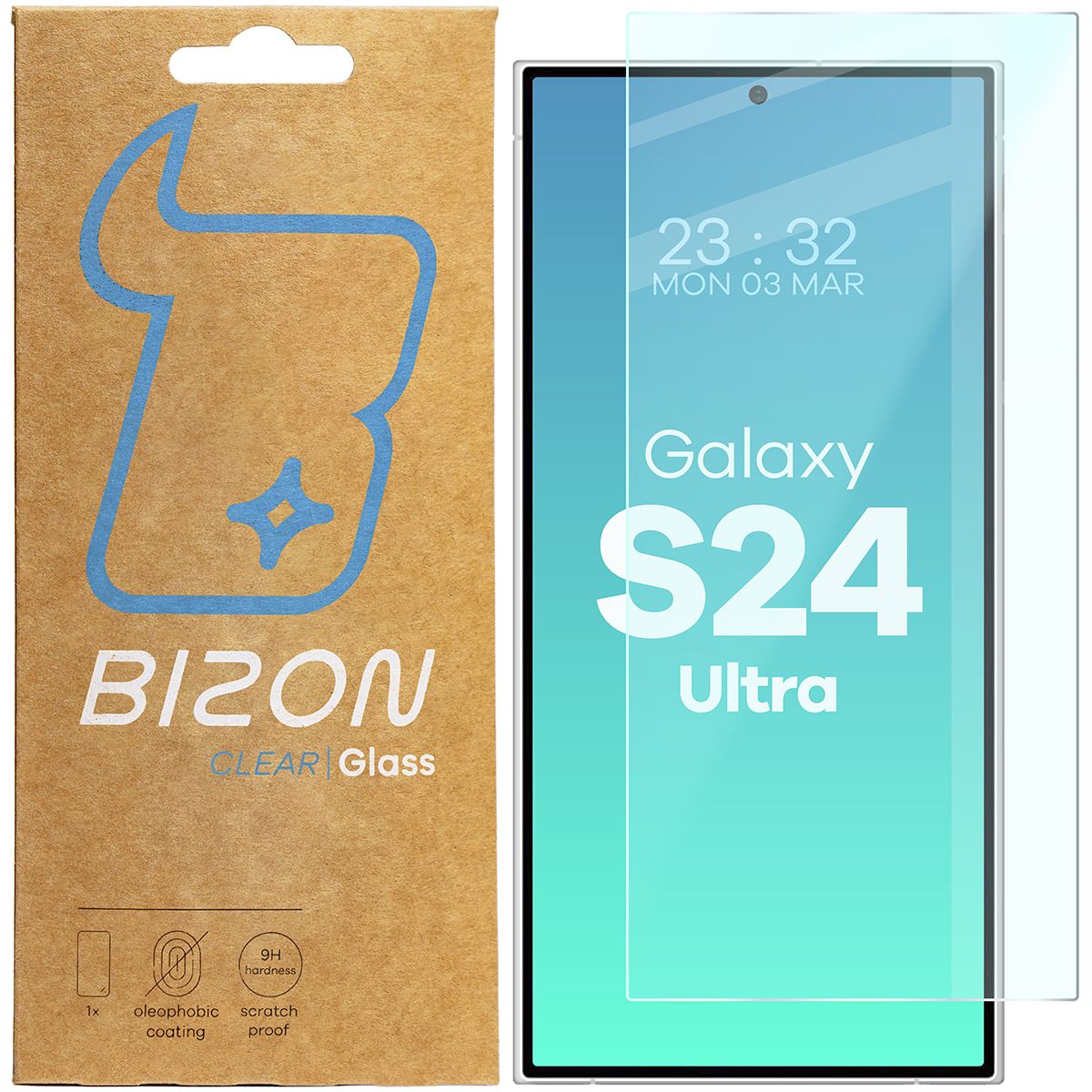 Gehärtetes Glas für Galaxy S24 Ultra, Bizon Glass Clear