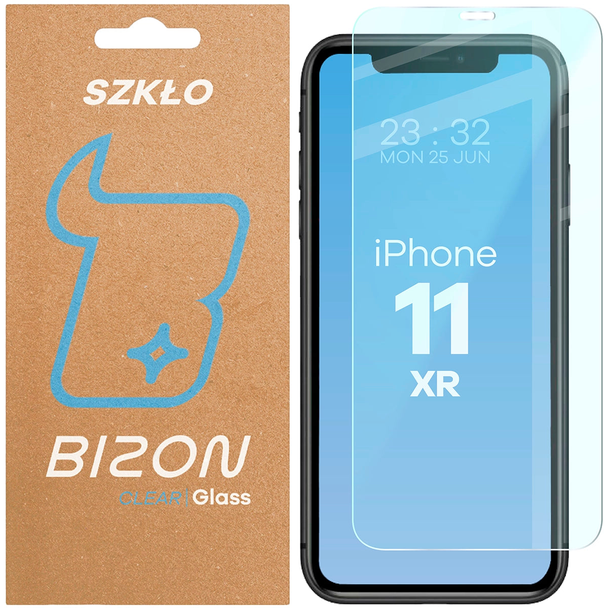 Gehärtetes Glas für iPhone 11 / Xr, Bizon Glass Clear