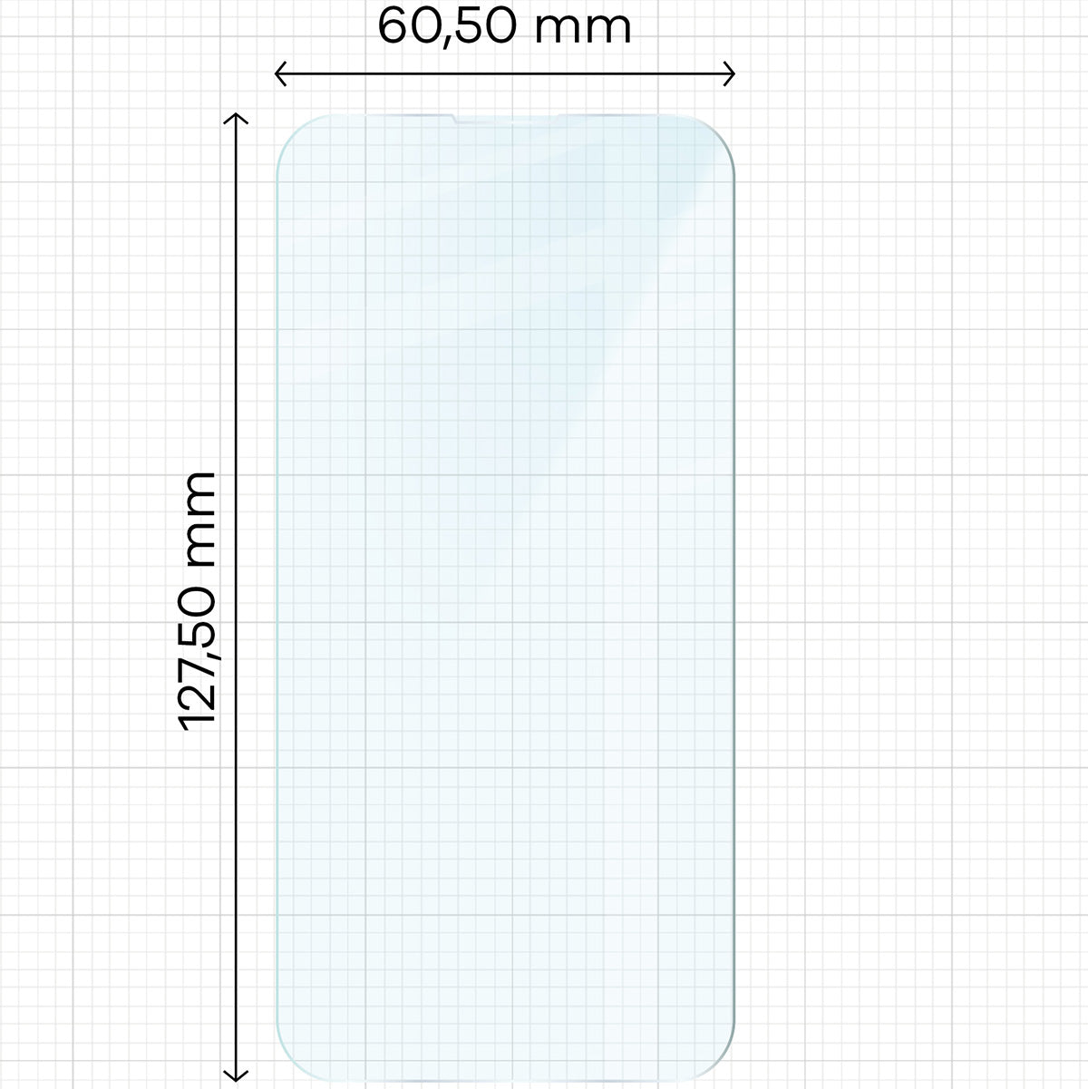 Gehärtetes Glas für iPhone 13 Mini, Bizon Glass Clear