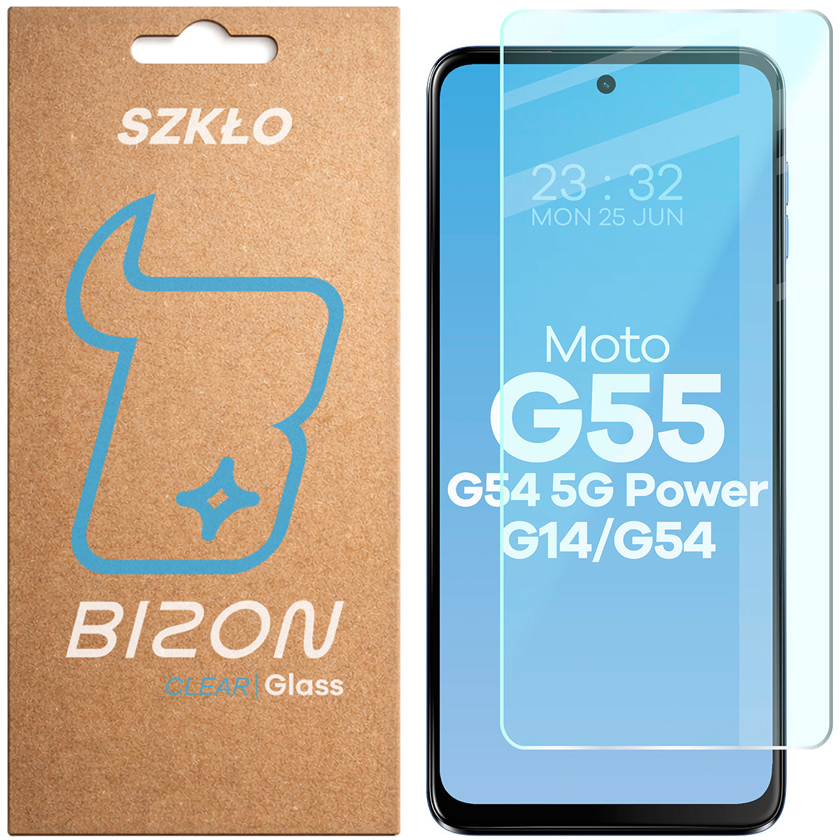 Gehärtetes Glas Bizon Glass Clear für Moto G14 / G54 / G54 Power / G55