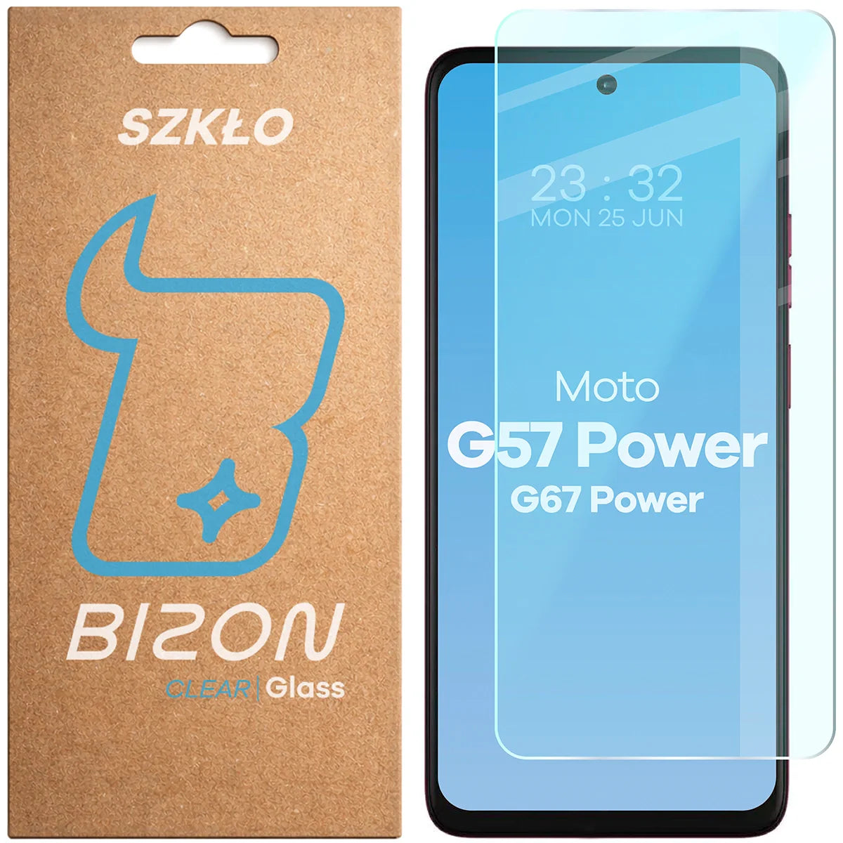 Gehärtetes Glas für Motorola Moto G57 Power / G67 Power, Bizon Glass Clear