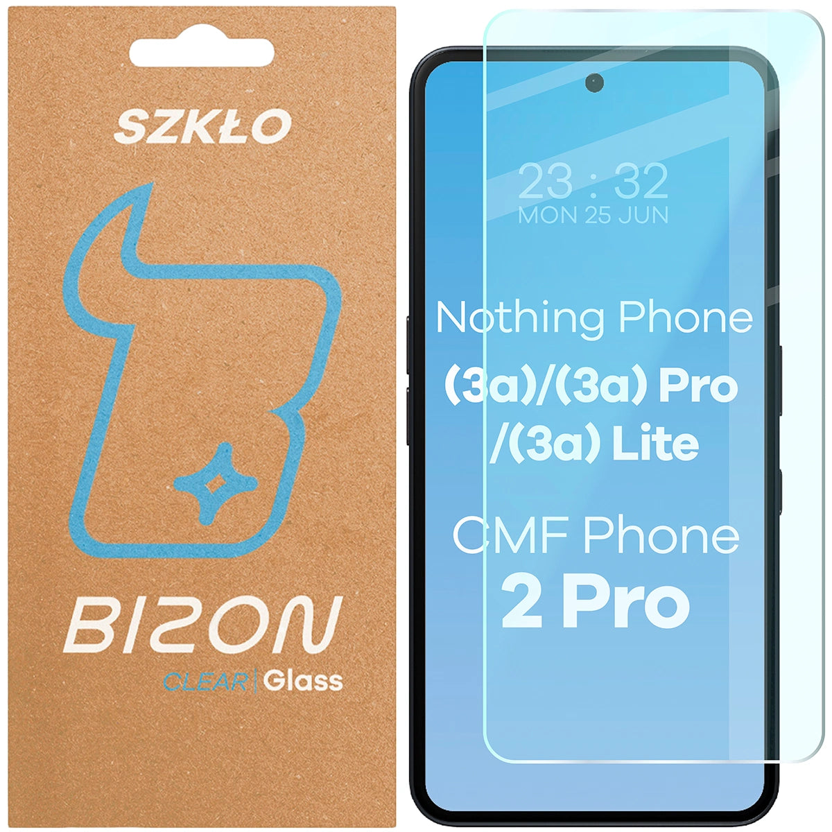 Gehärtetes Glas für Nothing Phone (3a) / (3a) Pro / (3a) Lite / CMF Phone 2 Pro, Bizon Glass Clear