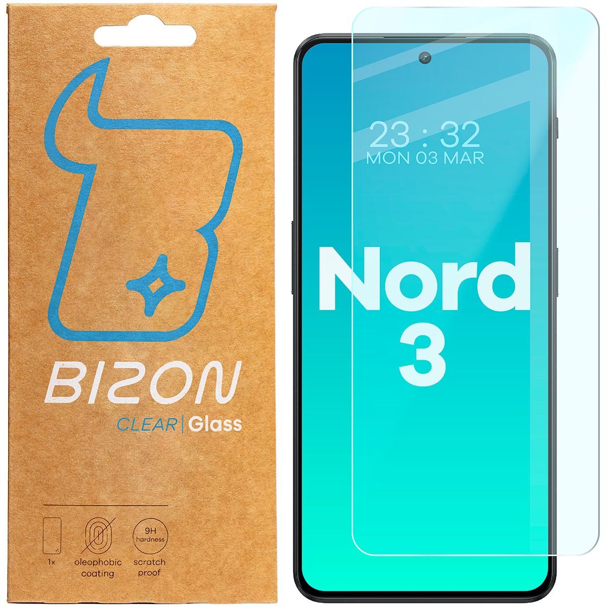 Gehärtetes Glas Bizon Glass Clear für OnePlus Nord 3