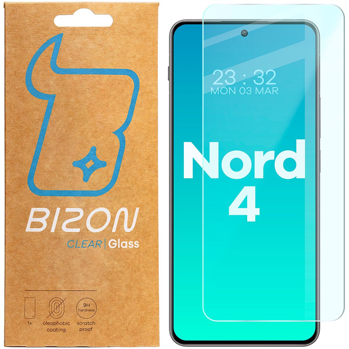 Gehärtetes Glas für OnePlus Nord 4, Bizon Glass Clear