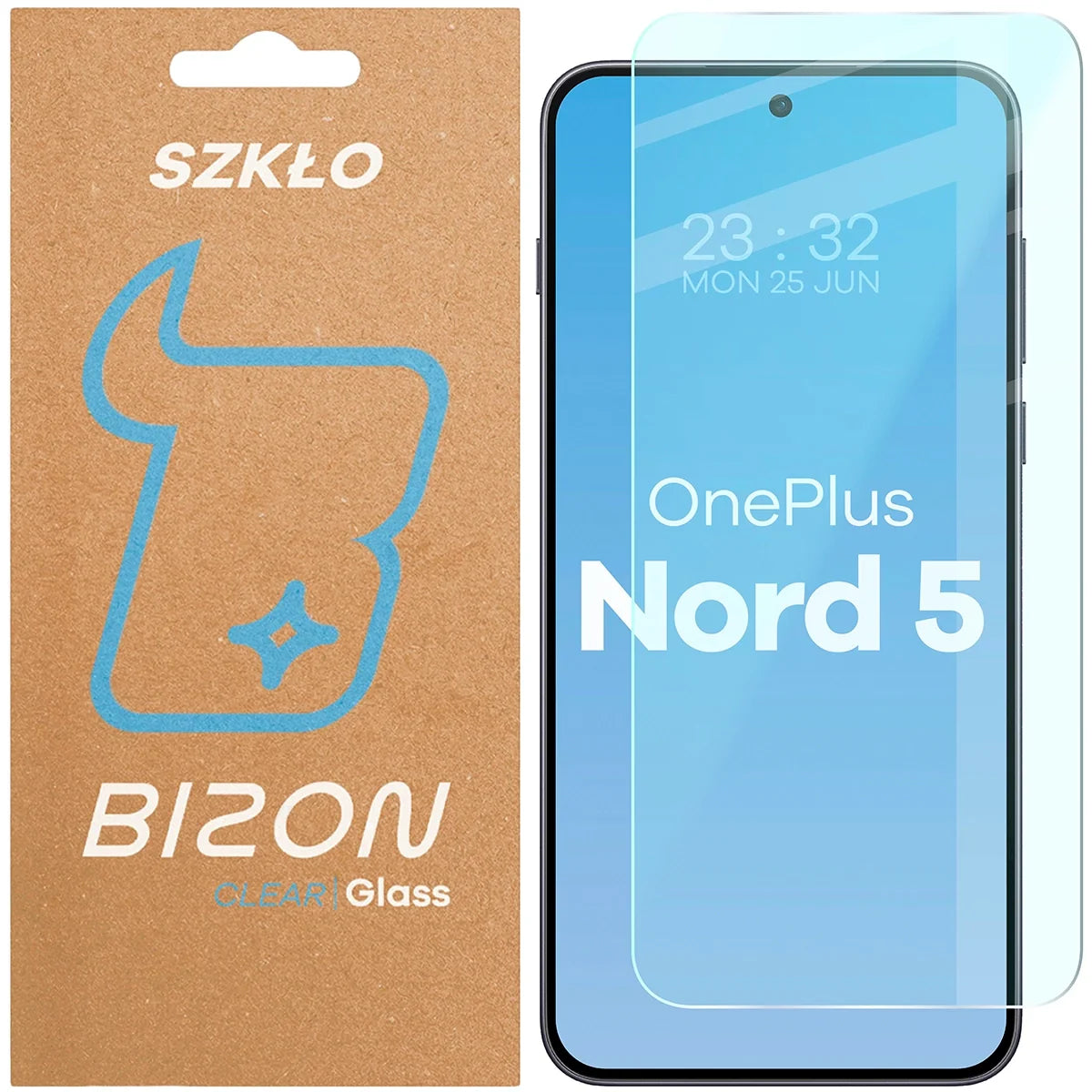 Gehärtetes Glas für OnePlus Nord 5, Bizon Glass Clear