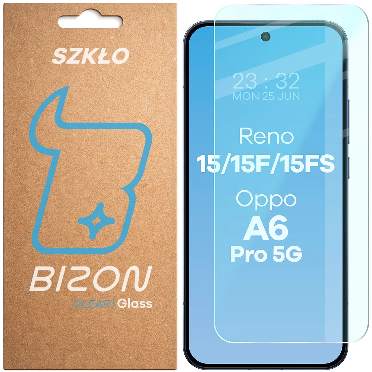 Gehärtetes Glas für Oppo Reno 15 / 15 F / 15 FS / A6 Pro 5G, Bizon Glass Clear
