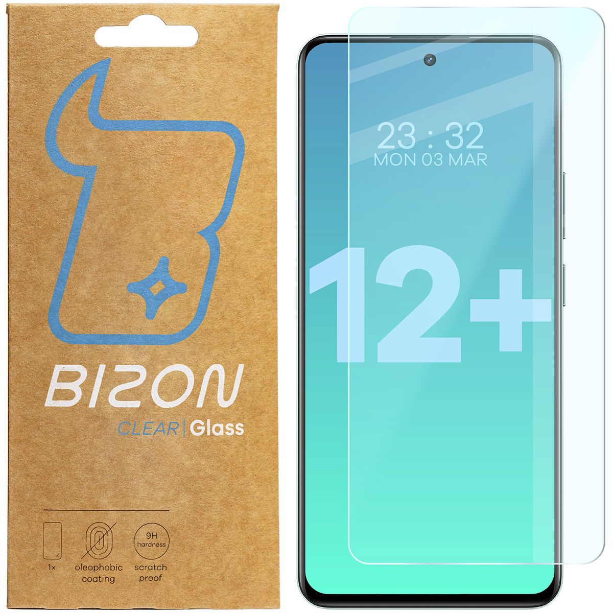 Gehärtetes Glas für Realme 12+ 5G, Bizon Glass Clear