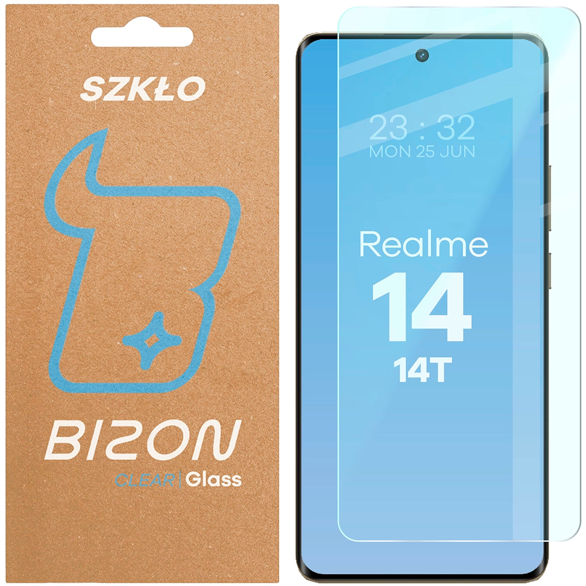 Gehärtetes Glas für Realme 14 5G/14T 5G, Bizon Glass Clear