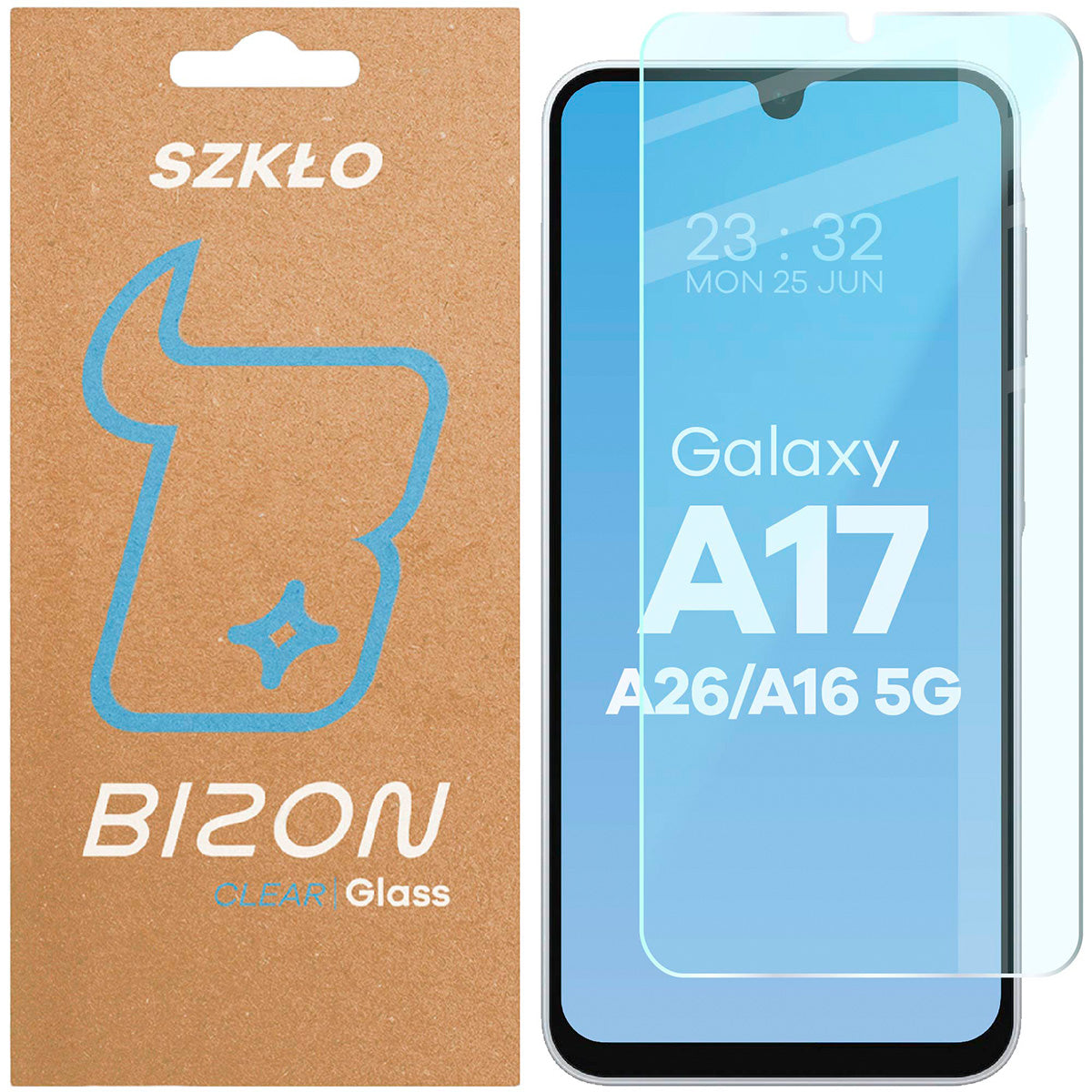 Gehärtetes Glas für Galaxy A16 / A17 5G / A26 5G, Bizon Glass Clear