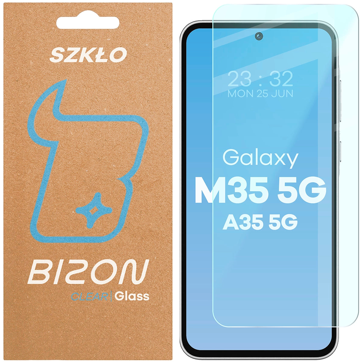 Gehärtetes Glas für Galaxy M35 5G / A35 5G, Bizon Glass Clear
