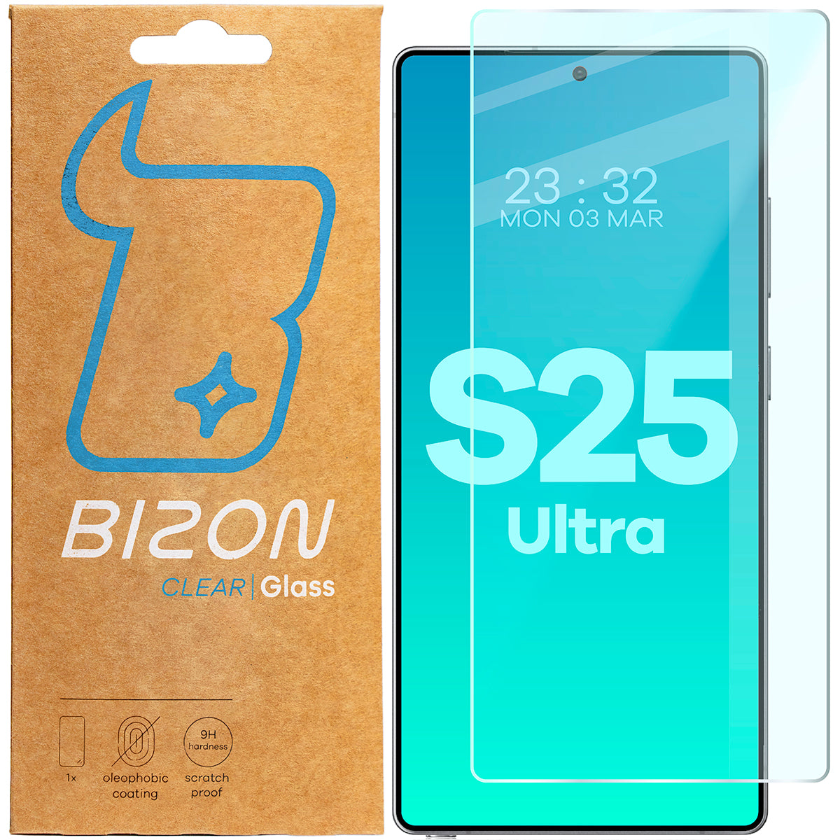 Gehärtetes Glas für Galaxy S25 Ultra, Bizon Glass Clear