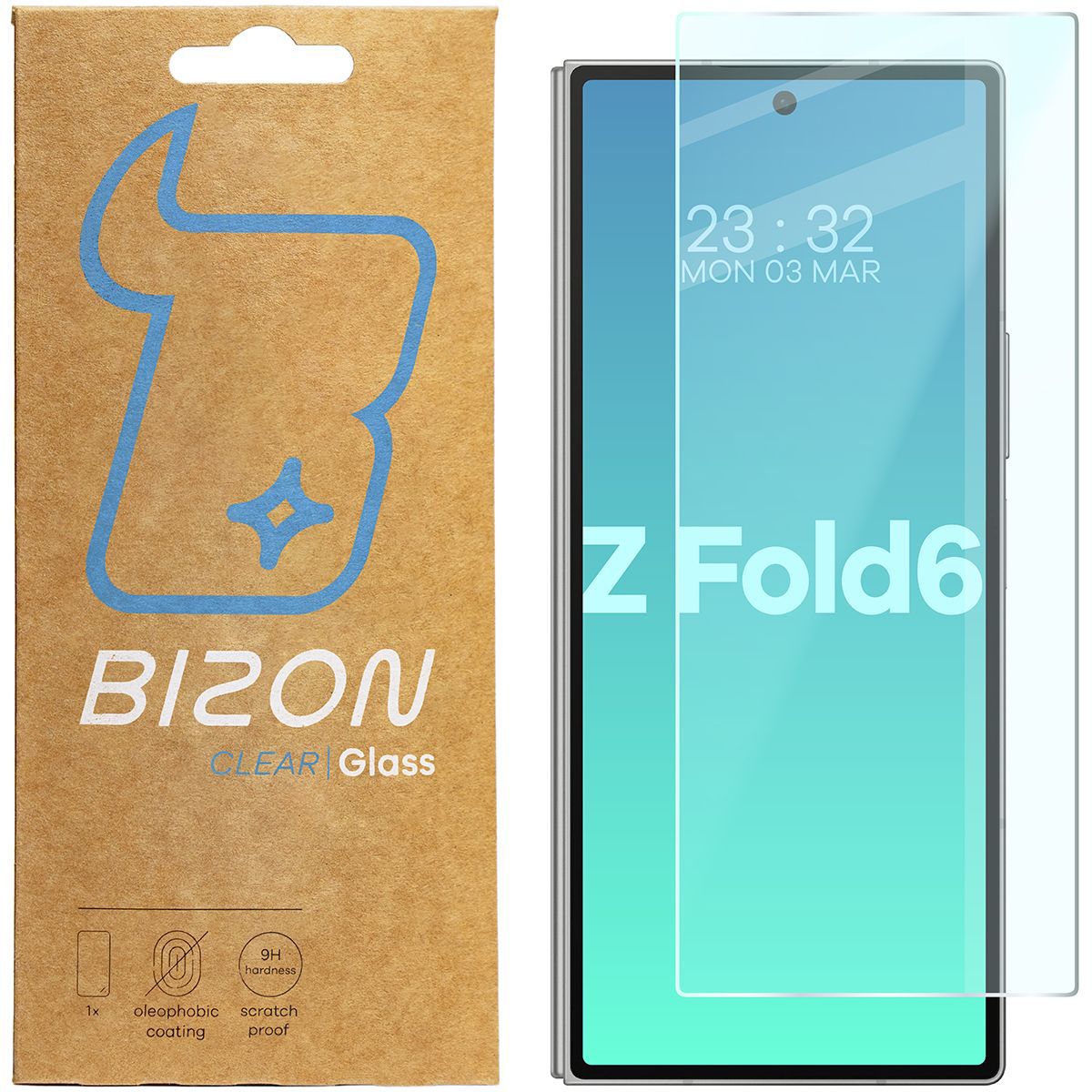 Gehärtetes Glas für Galaxy Z Fold6, Bizon Glass Clear