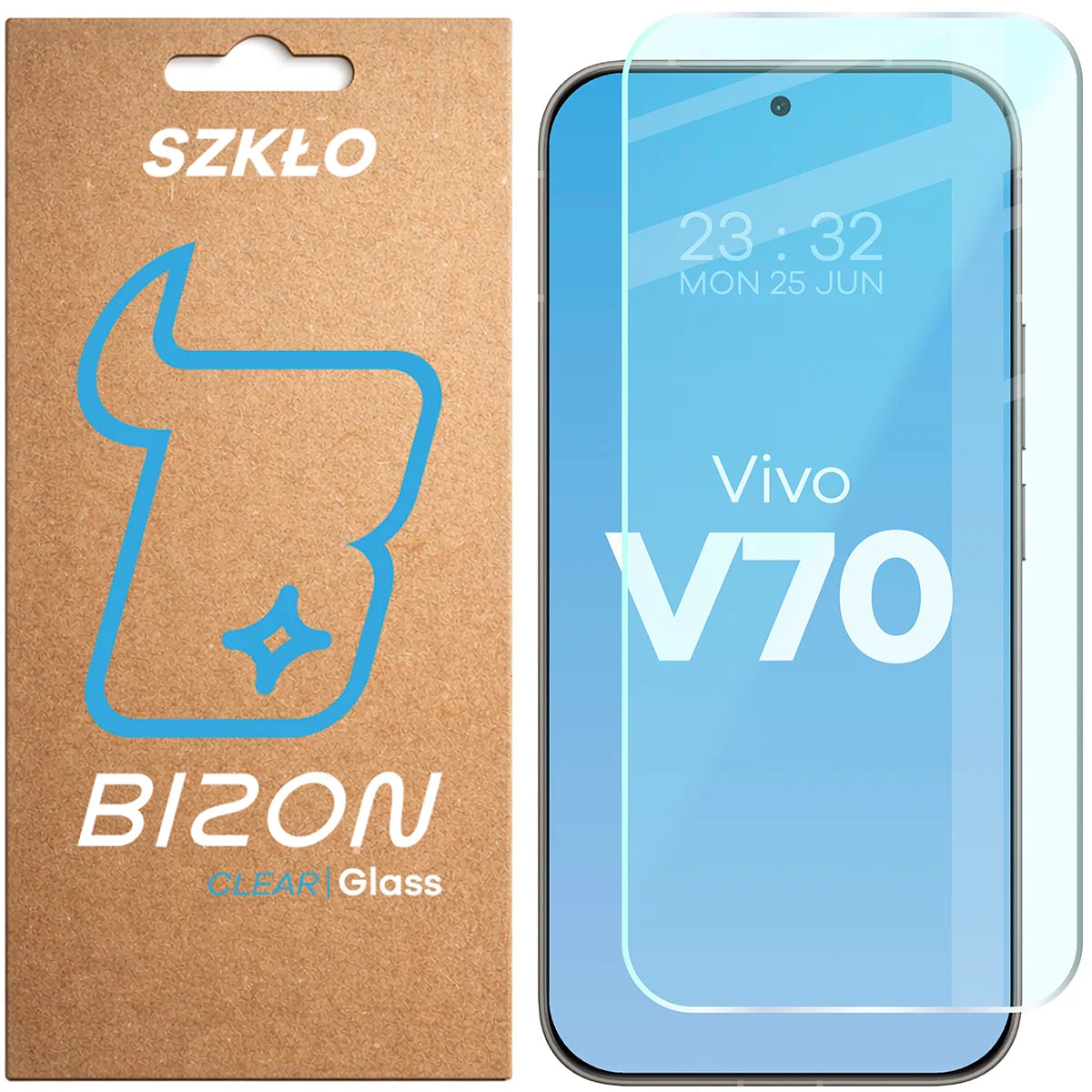 Gehärtetes Glas für Vivo V70 5G, Bizon Glass Clear