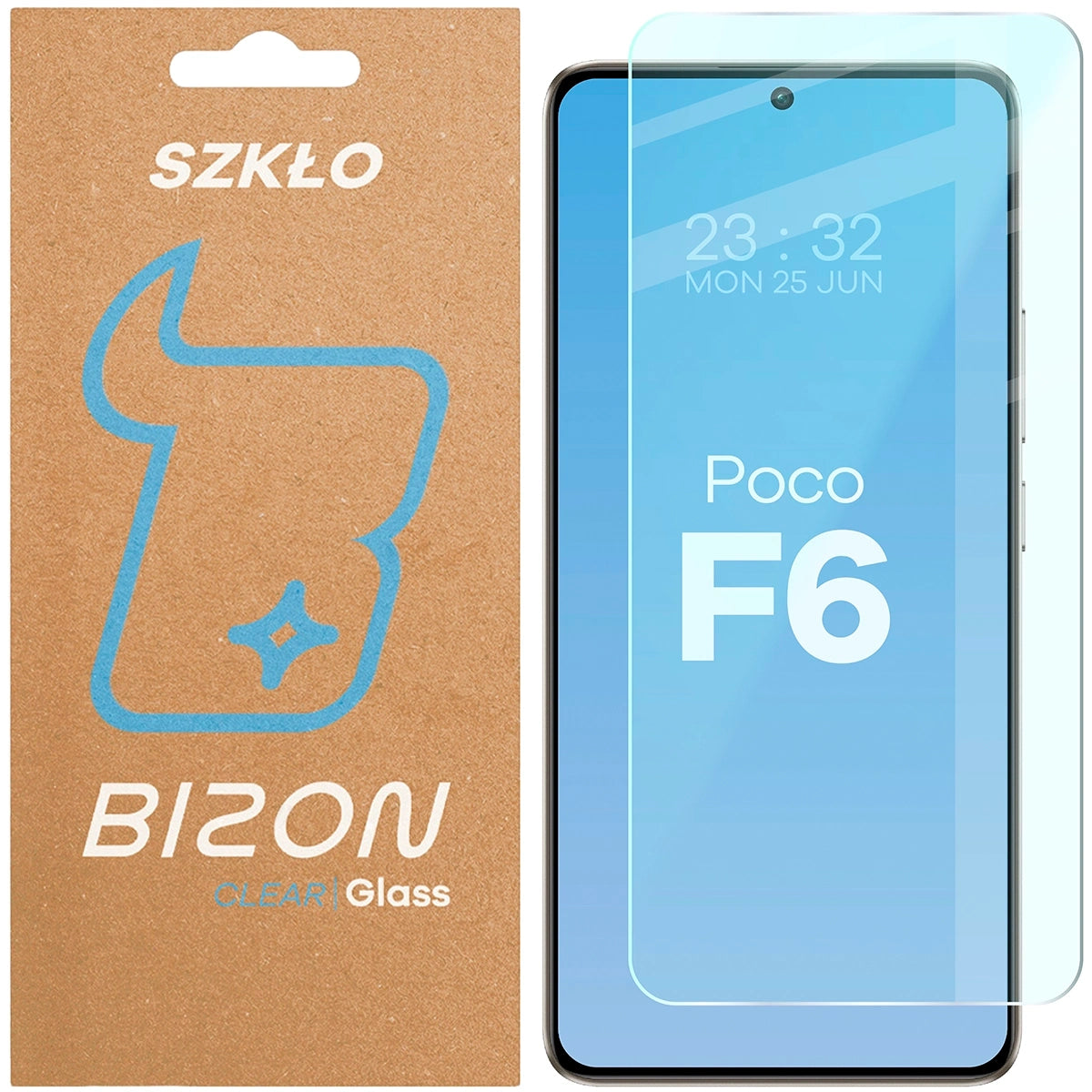 Gehärtetes Glas für Xiaomi Poco F6, Bizon Glass Clear