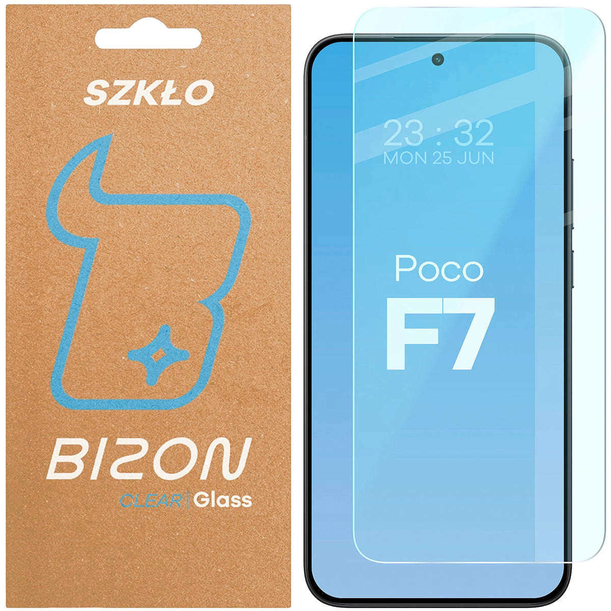 Gehärtetes Glas für Xiaomi POCO F7, Bizon Glass Clear