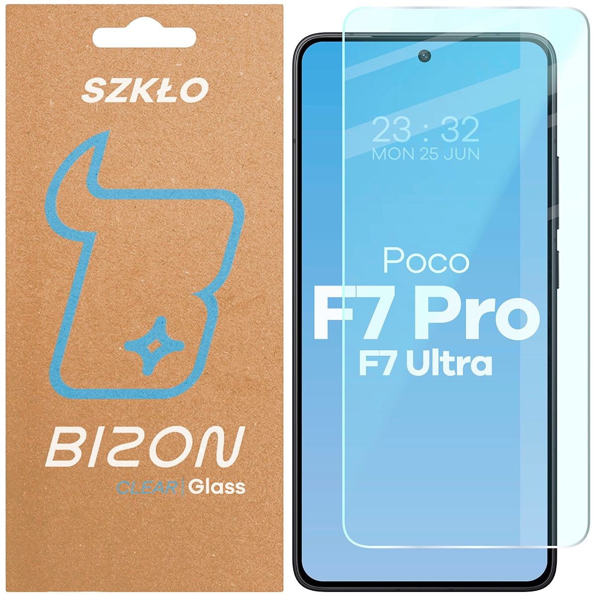 Gehärtetes Glas für Xiaomi Poco F7 Pro / F7 Ultra, Bizon Glass Clear
