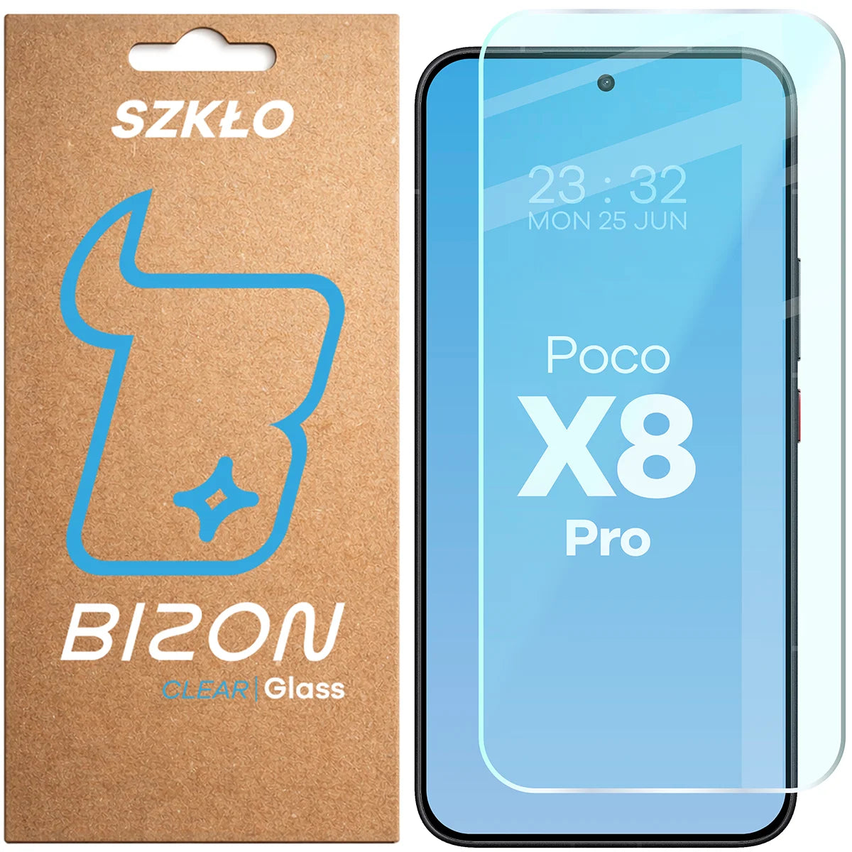 Gehärtetes Glas für Xiaomi POCO X8 Pro, Bizon Glass Clear