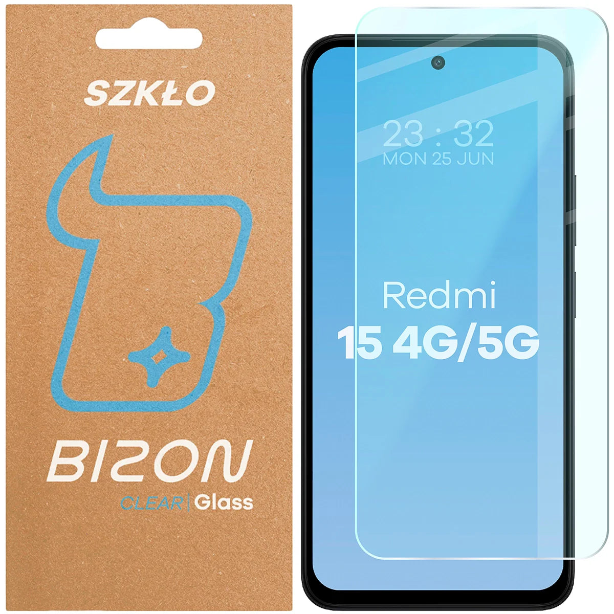 Gehärtetes Glas für Xiaomi Redmi 15 4G / 5G, Bizon Glass Clear