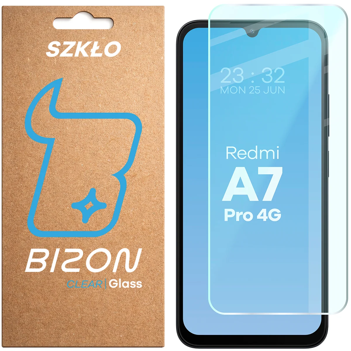 Gehärtetes Glas für Xiaomi Redmi A7 Pro 4G, Bizon Glass Clear